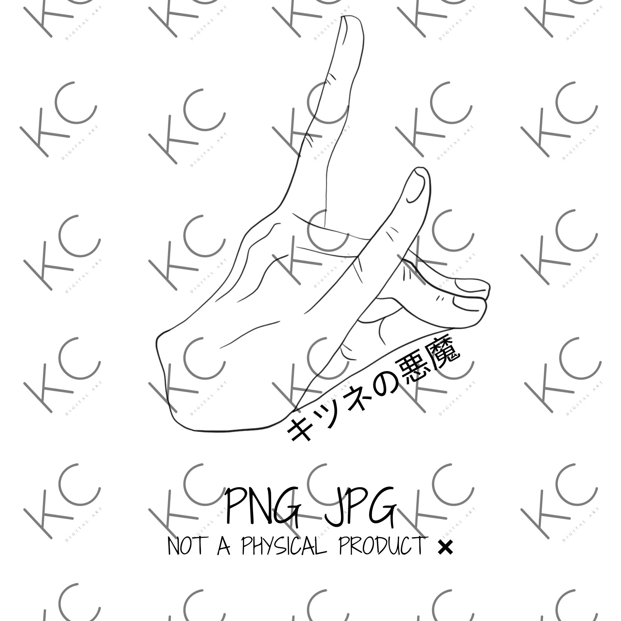 Aki Fox Demon Hand Sign SVG Digital Download - Etsy