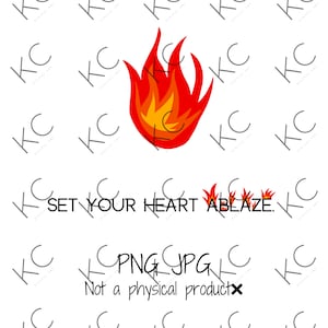 Anime set your heart ablaze SVG Digital Download Design