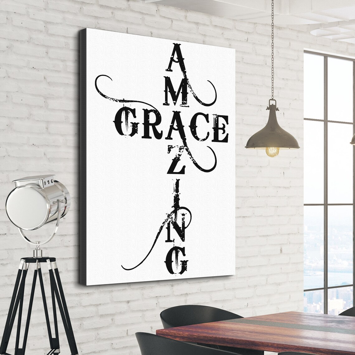 Amazing Grace Canvas Print Christian Wall Art Framed - Etsy UK