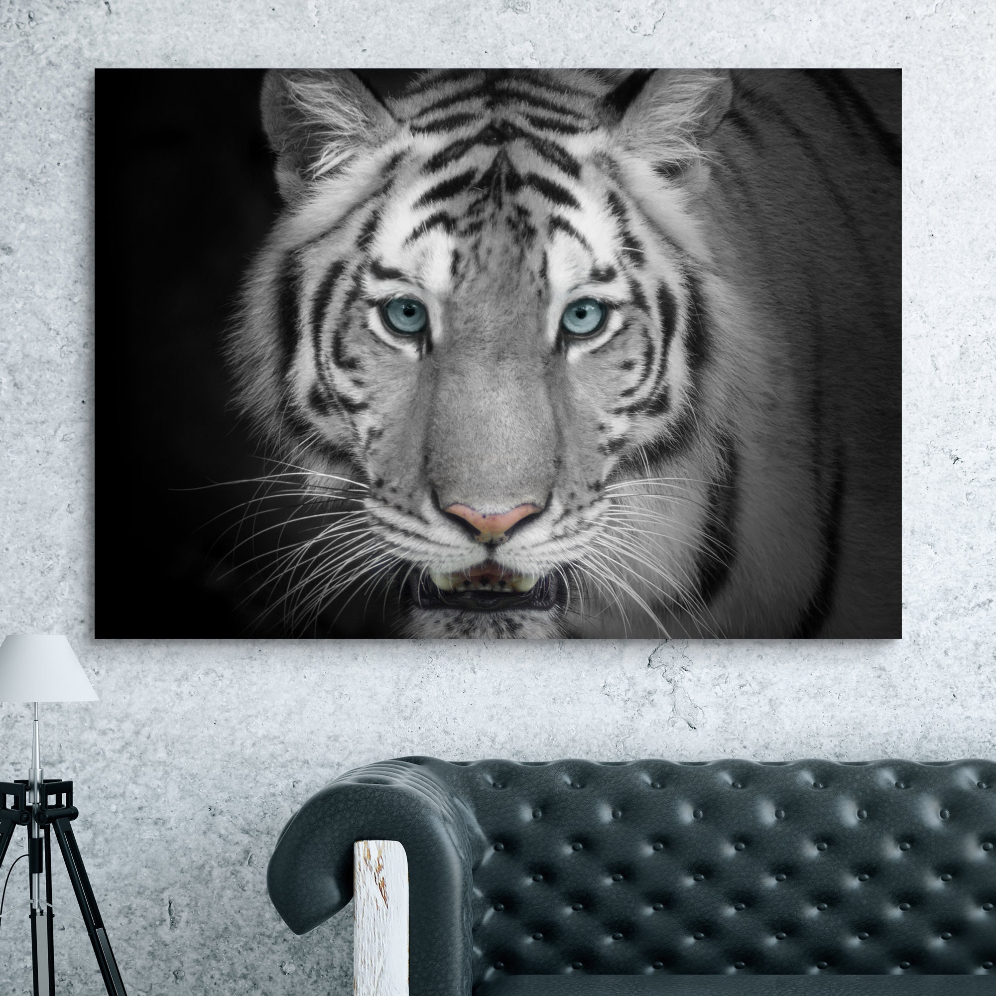 White Tiger Wall Decor Wall Art Art Print White Tiger Etsy