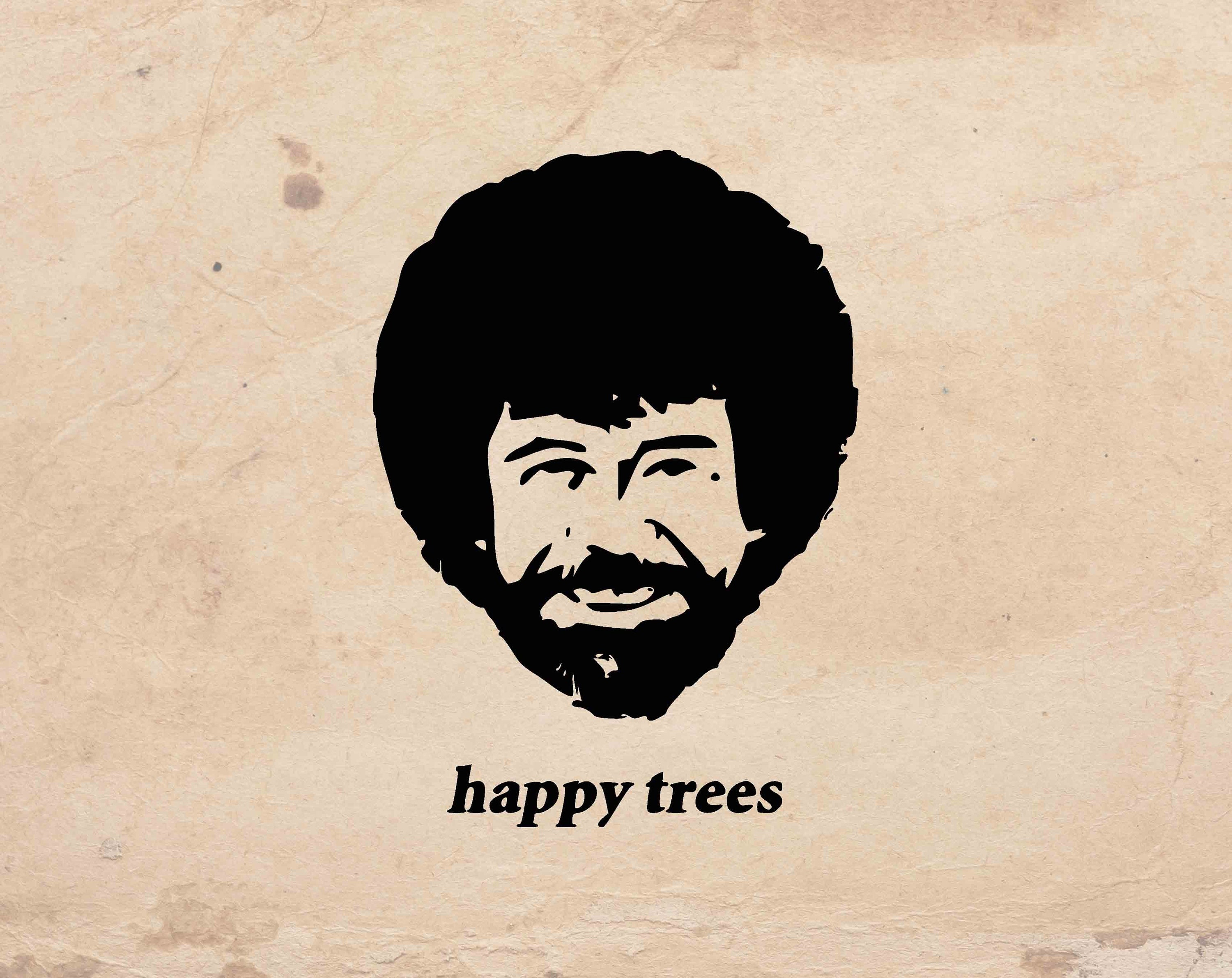 Bob ross happy trees Svg Cut File SVGDXFPNG. Etsy
