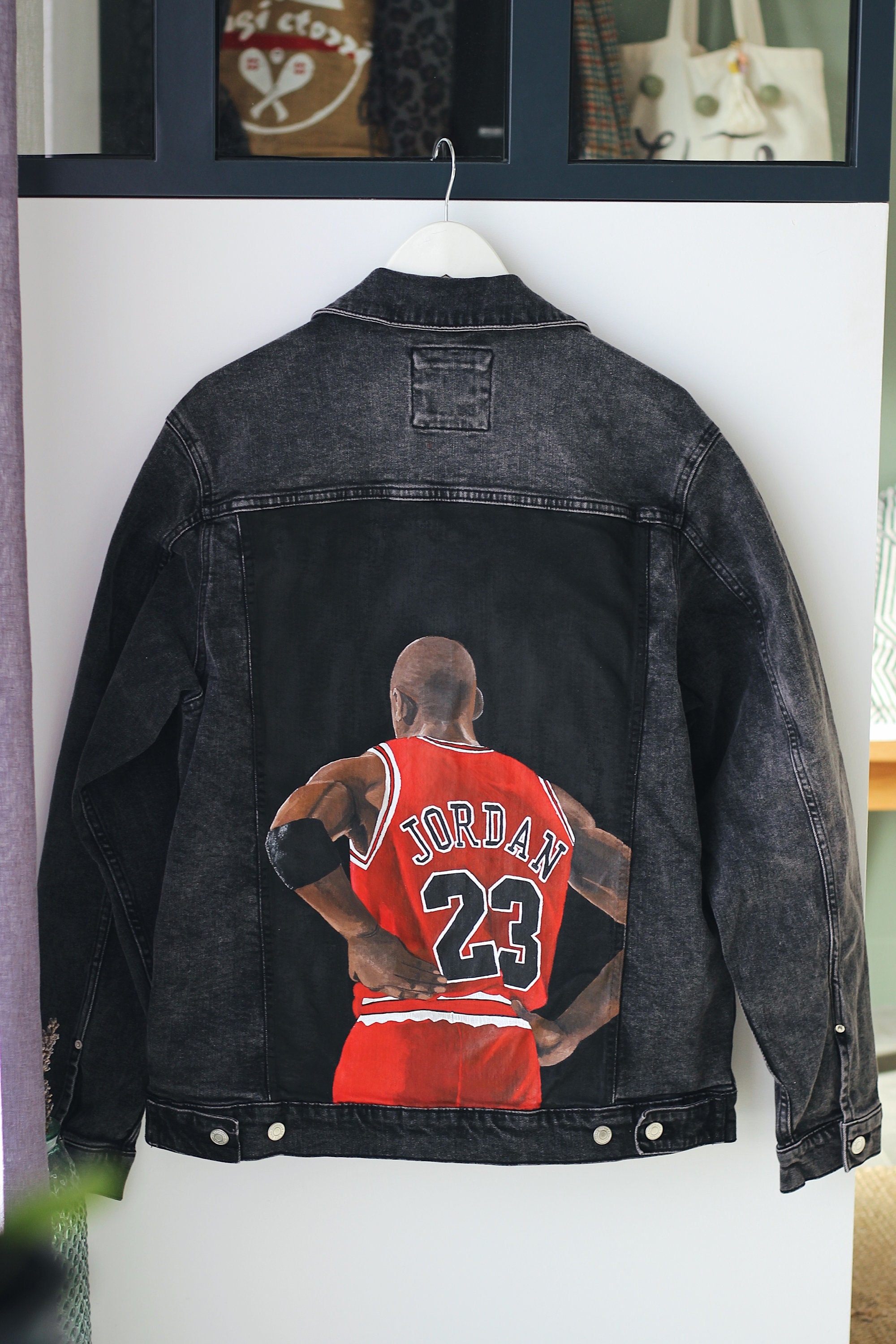 Denim Jacket michael Jordan - Etsy