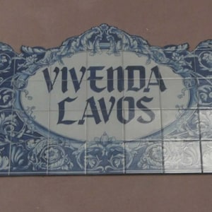 Hand-painted Ceramic Tiles, 75x105 cm (29.5x41.3 in). Address Tile Mural; Address sign; Signage Ceramic Tile; Family Name; House name;