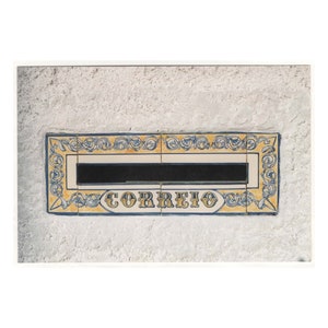 Hand-painted Ceramic Tiles for Wall mailbox, Tile border - Lettering, 15x40 cm/5.9x15.75 in.; Portuguese tiles