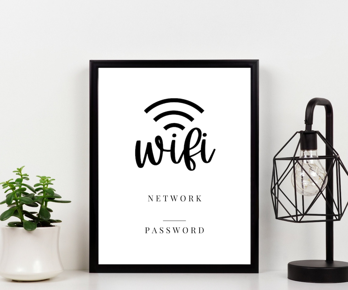 Printable Wifi Sign Wifi Poster Wifi Passwords Wifi Etsy