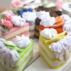 Felt Layer cake DIY - PDF Template - Sewing Patterns with Tutorial - Birthday cake