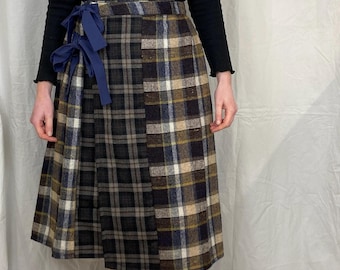 Bonnie Handmade Brown Tartan Pleated Kilt Skirt