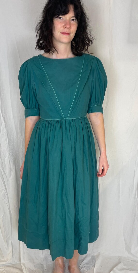 Vintage 80s Laura Ashley Green Cotton Midi Dress With Matching Jacket - Etsy Israel Vintage 80s Laura Ashley Green Cotton Midi Dress With Matching Jacket - Etsy Israel
