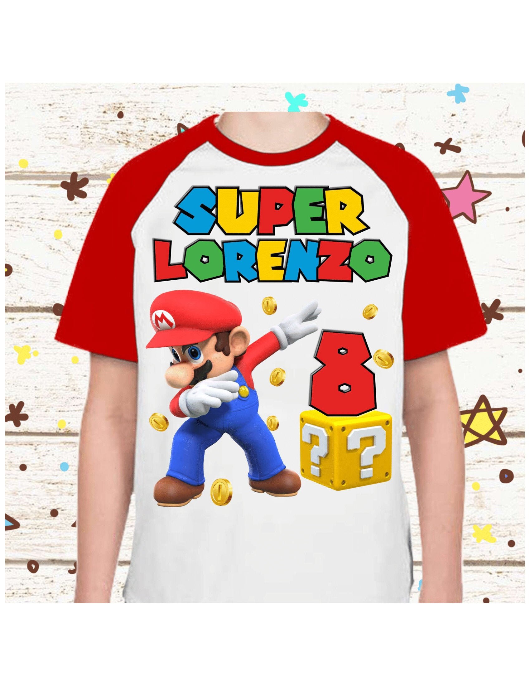 Super mario Birthday Shirt Super Mario party theme shirt Etsy