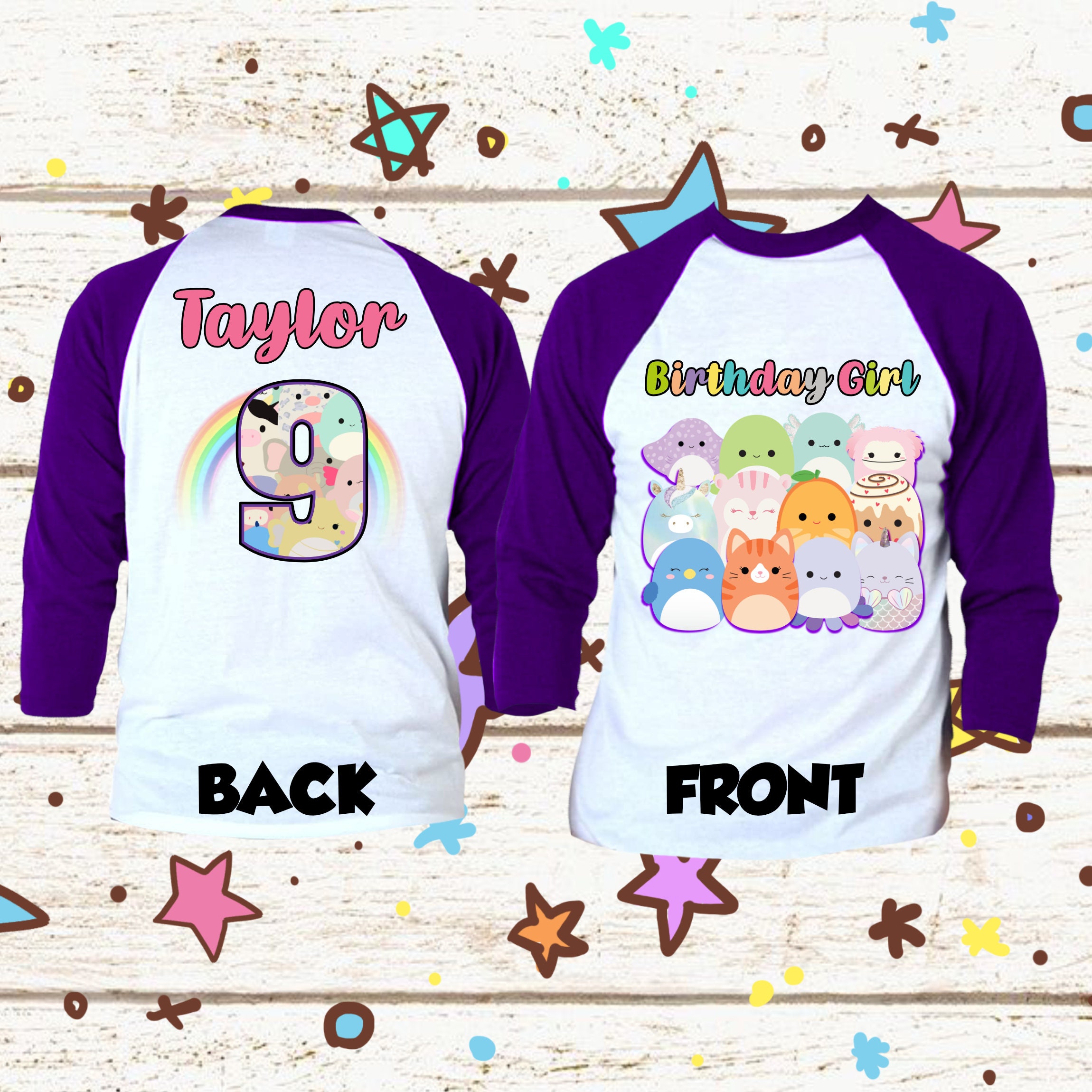 Discover Squishmallows Birthday Girl Party Shirt - Squishmallow Squishy, Squish Mallow Lover Gift Shirt Party theme - Family shirt - matching set