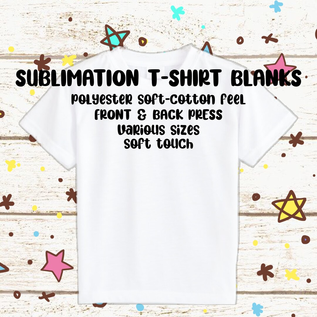 White Sublimation Tshirt Blanks, Sublimation Shirts, 100 Polyester Soft Cotton Feel Shirt