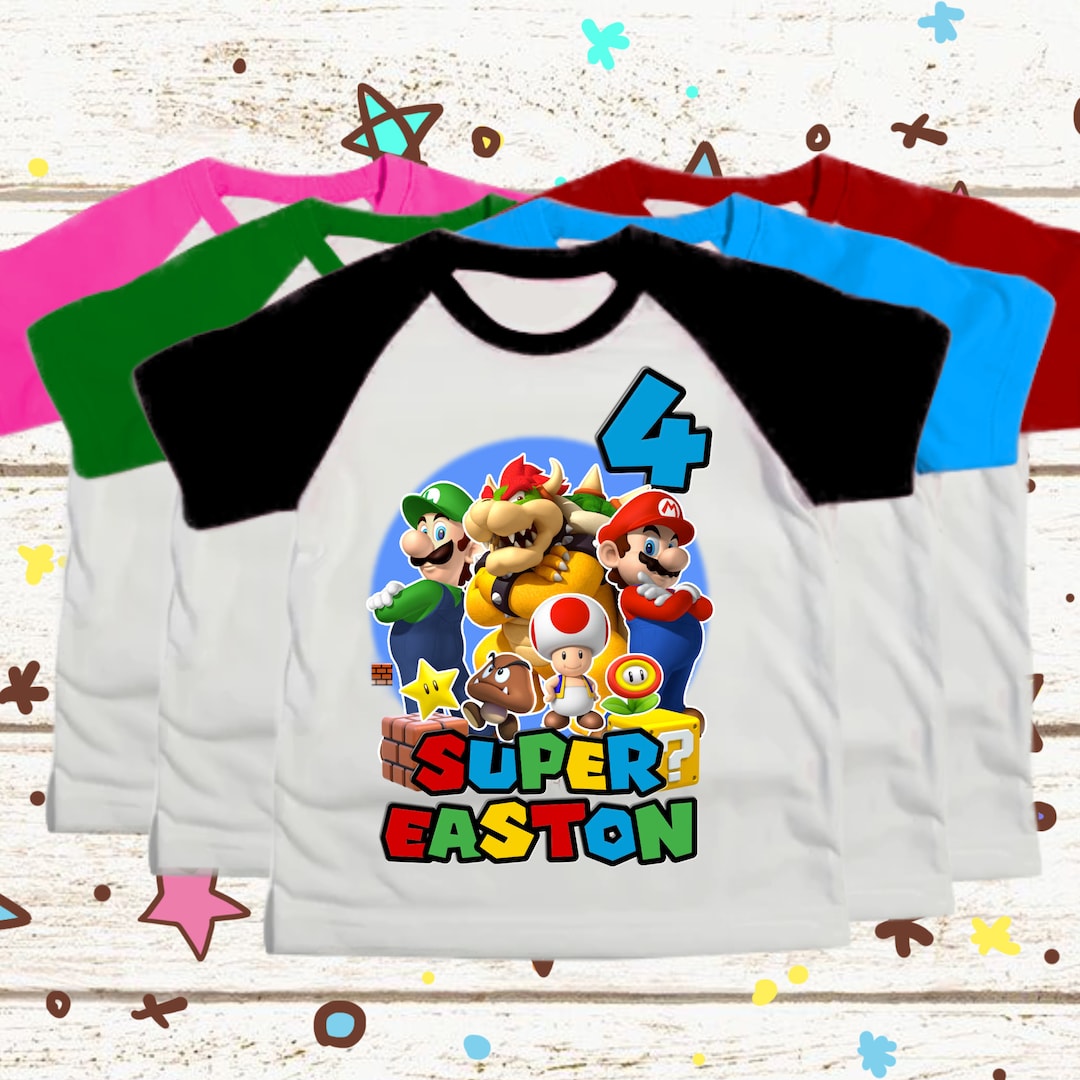 Personalized Super Mario Birthday Shirt, Super Mario Family Shirts ...