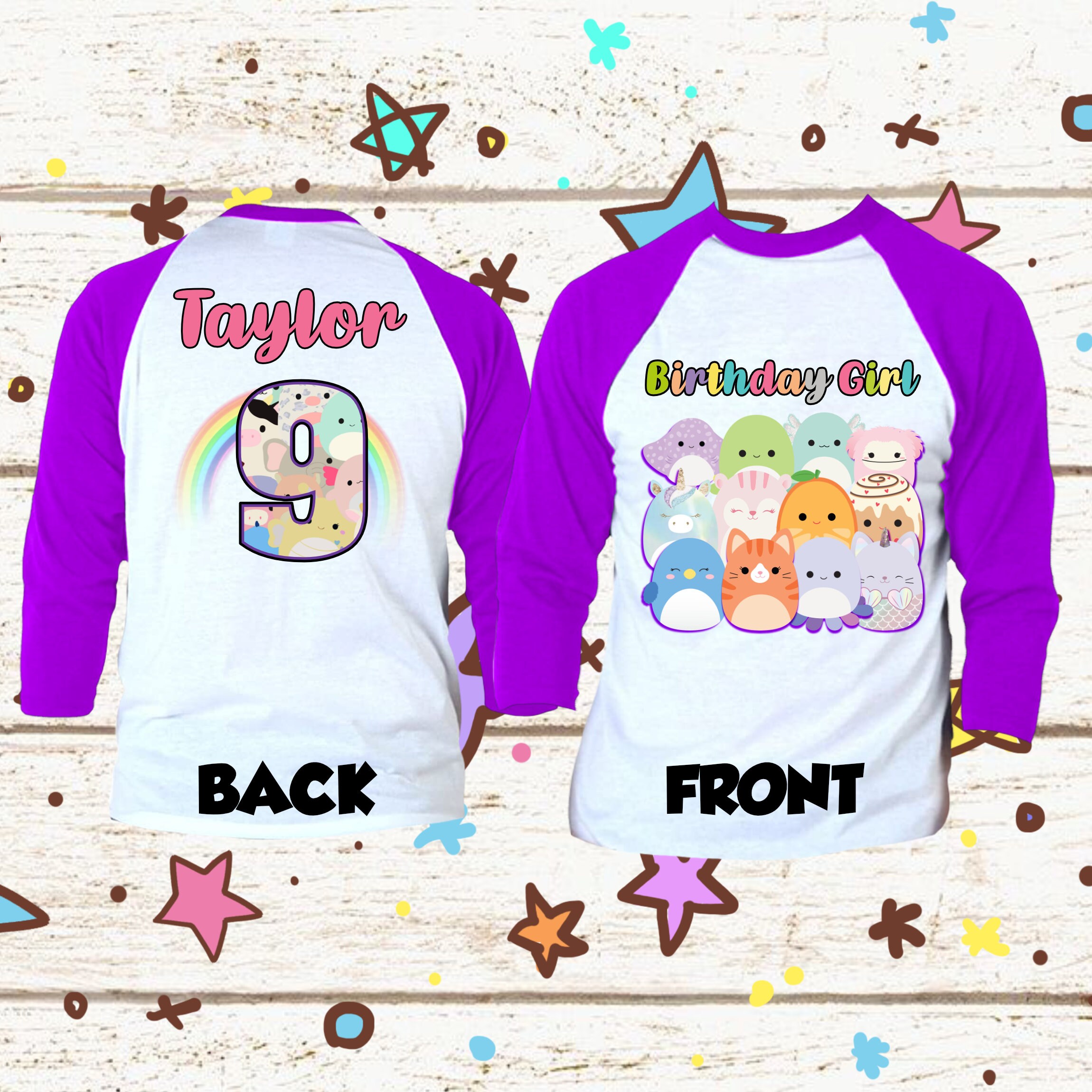 Discover Squishmallows Birthday Girl Party Shirt - Squishmallow Squishy, Squish Mallow Lover Gift Shirt Party theme - Family shirt - matching set