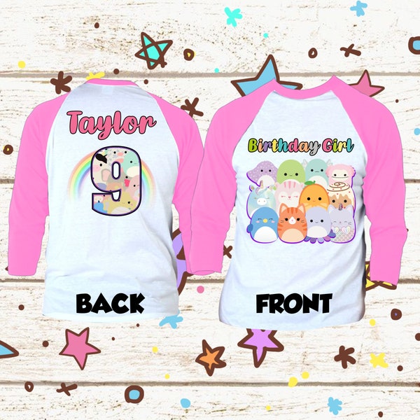Squishmallows Birthday Girl Party Shirt - Squishmallow Squishy, Squish Mallow Lover Gift Shirt Party theme - Family shirt - matching set