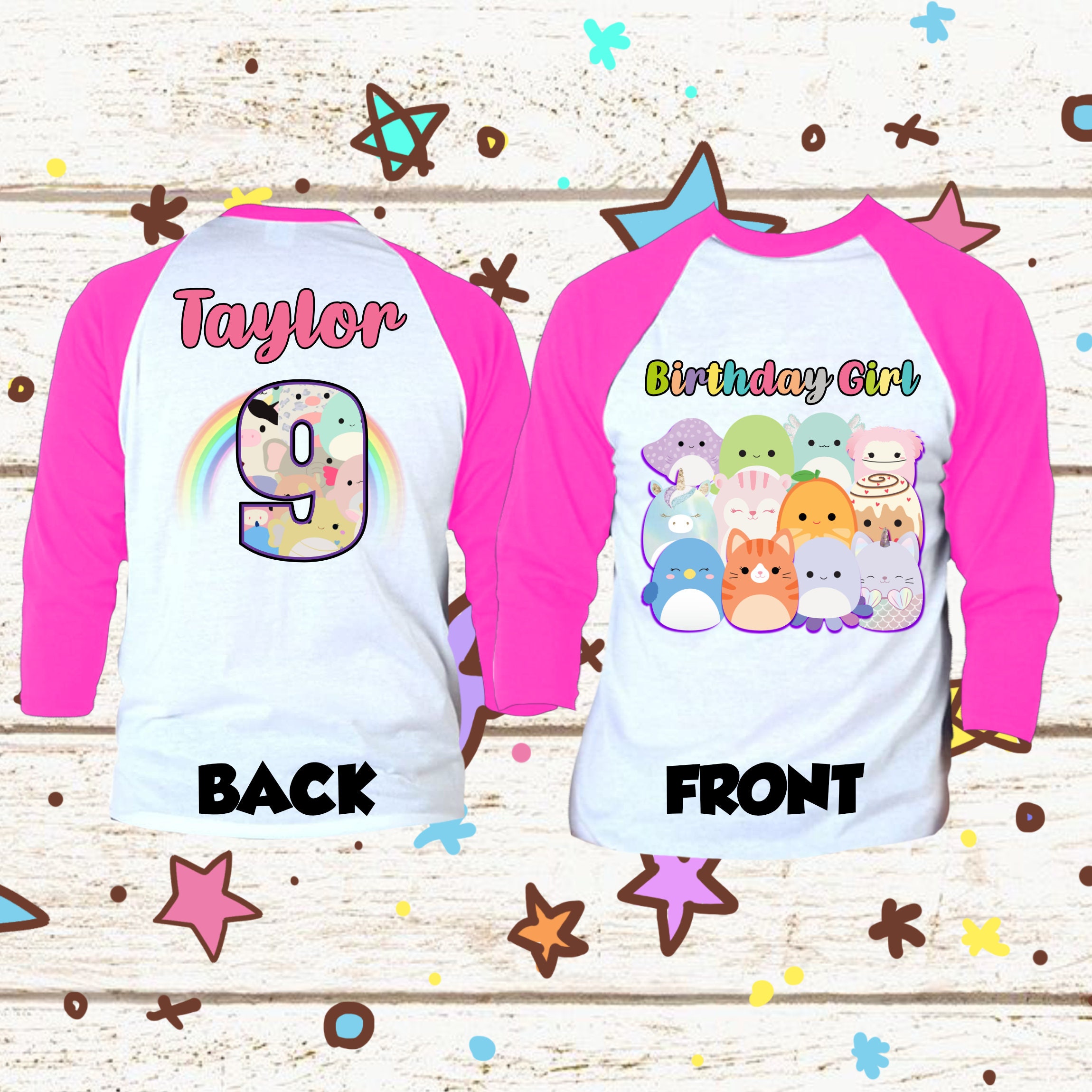 Discover Squishmallows Birthday Girl Party Shirt - Squishmallow Squishy, Squish Mallow Lover Gift Shirt Party theme - Family shirt - matching set