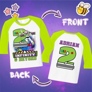 Two Birthday T Shirt, theme Party, lightyear Personalized shirt, Gift Birthday Shirt, family tees Custom 2nd birthday - 2 infinity theme
