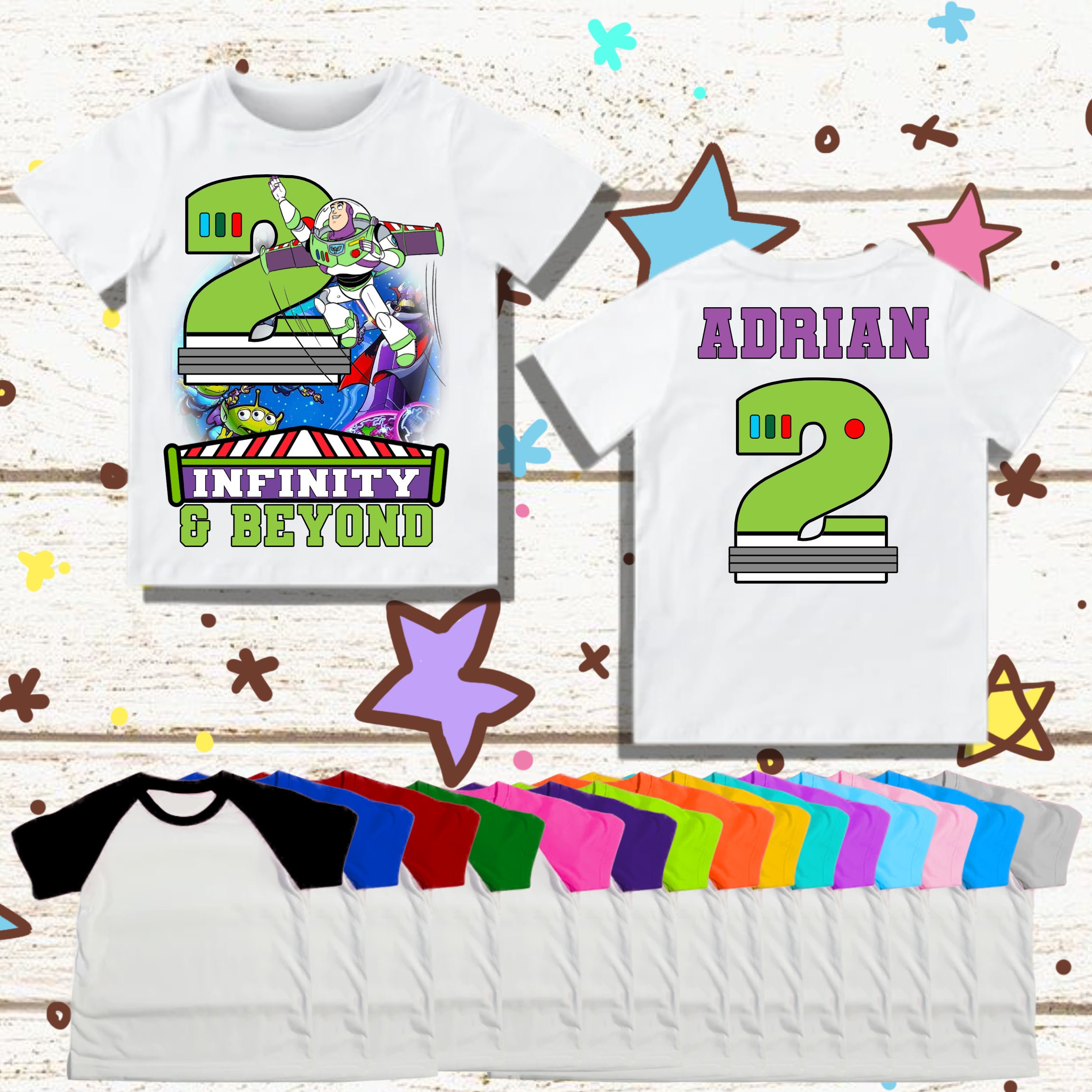 Two Birthday T Shirt, Theme Party, Lightyear Personalized
