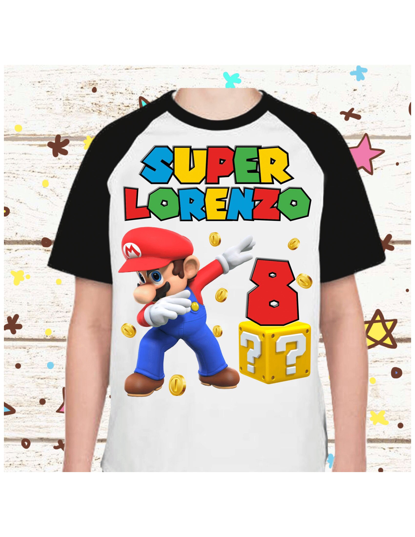 Super mario Birthday Shirt Super Mario party theme shirt Etsy