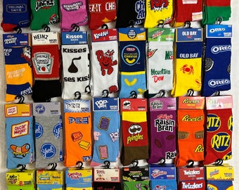 Odd Sox Crazy Socks Funny Novelty Crew Socks Food Snack Candy Cereal Holiday Gift Gag Party | Men & Women Adult Size 6-12 | Fast Shipping