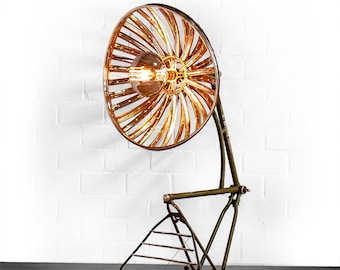 Tulip | Industrial floor lamp | Vintage | Modern | Unique | Made from bicycle parts