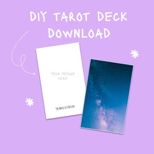 DIY Tarot Deck Printable Download - Digital File - Celestial