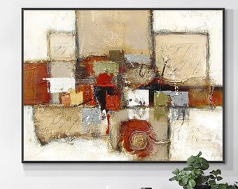 Abstract Wall Art Handmade Oil Painting On Canvas Abstract Colorful Thick Palette Knife Painting Wall Art For Home Decor