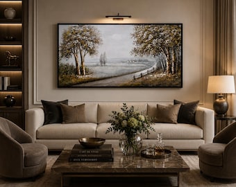 Textured Handmade Abstract Wall Art in Earthy Tones for Modern Home Decor 70x140 cm