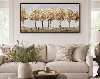 Textured Handmade Abstract Wall Art in Neutral Tones, 70x140 cm – Premium Modern Home Decor Canvas