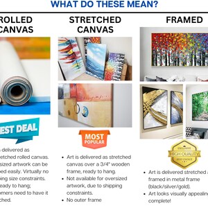 what do these mean? rolled canvass stretched canvass