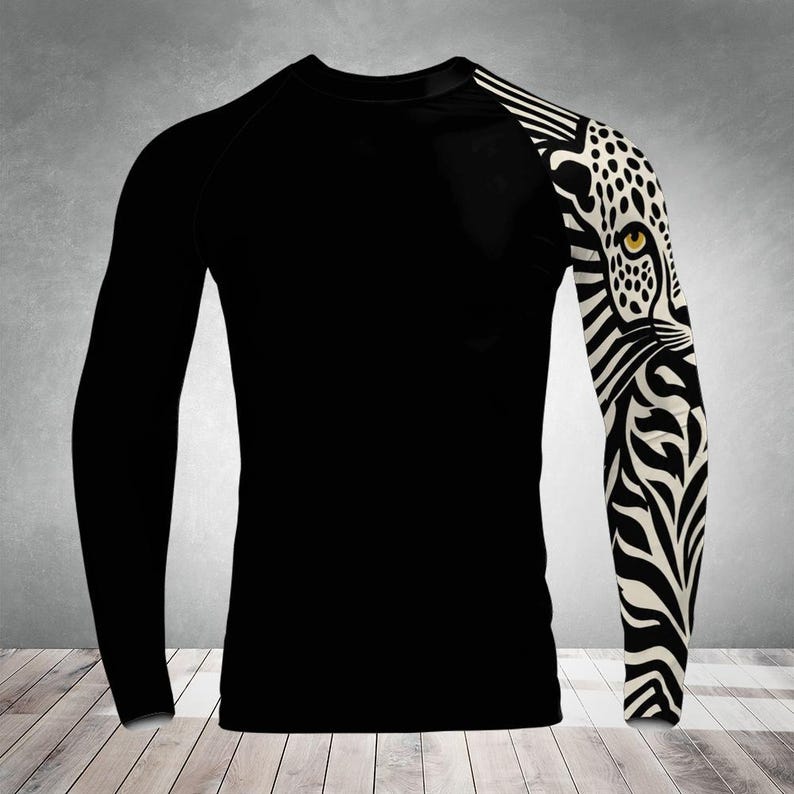 Jaguar Sleeve Rash Guard | BJJ, MMA, Surf Athletic Top (UV Protection ...