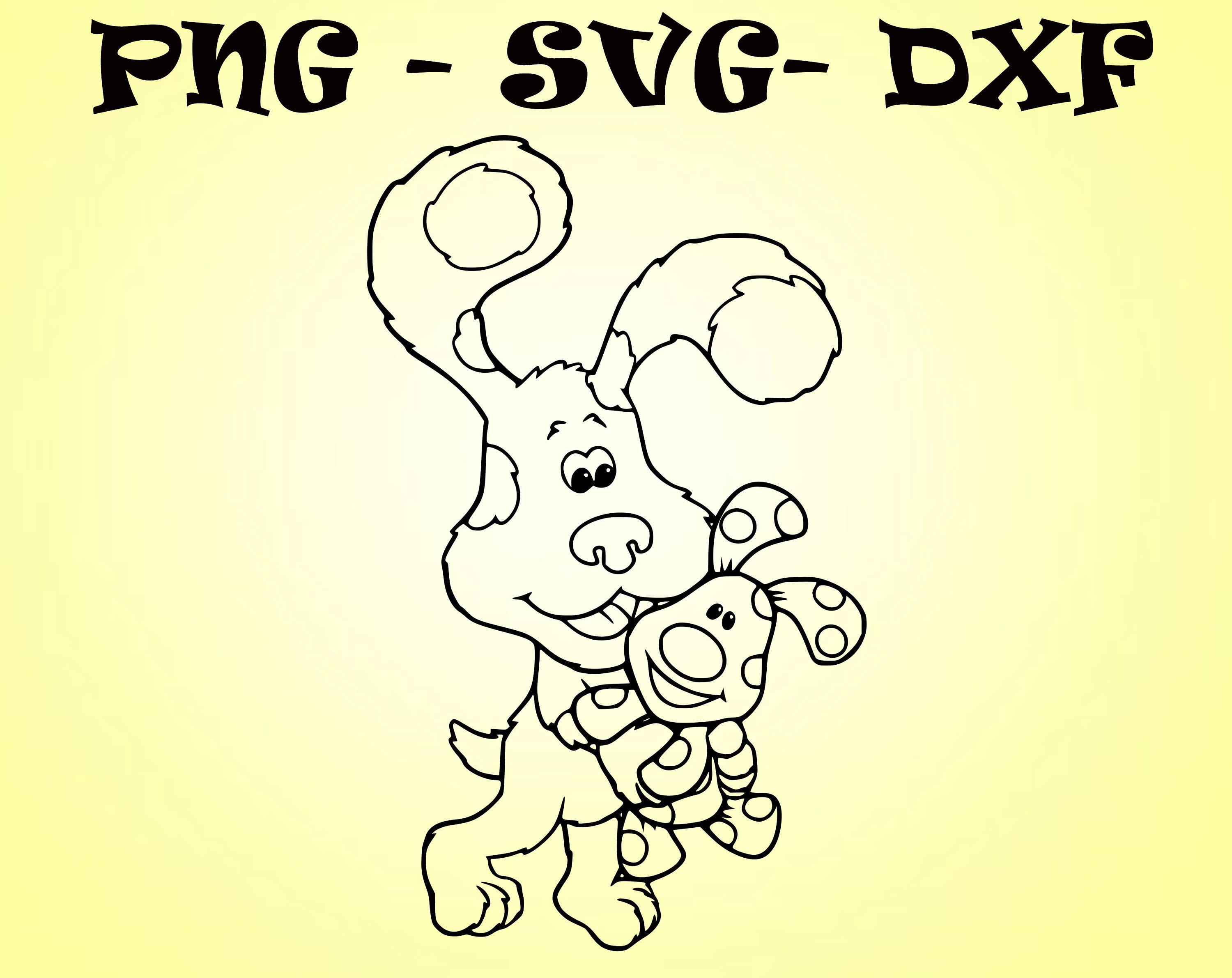 Download Blue Holds Baby Toy svg dxf png Blue's Clues svg | Etsy