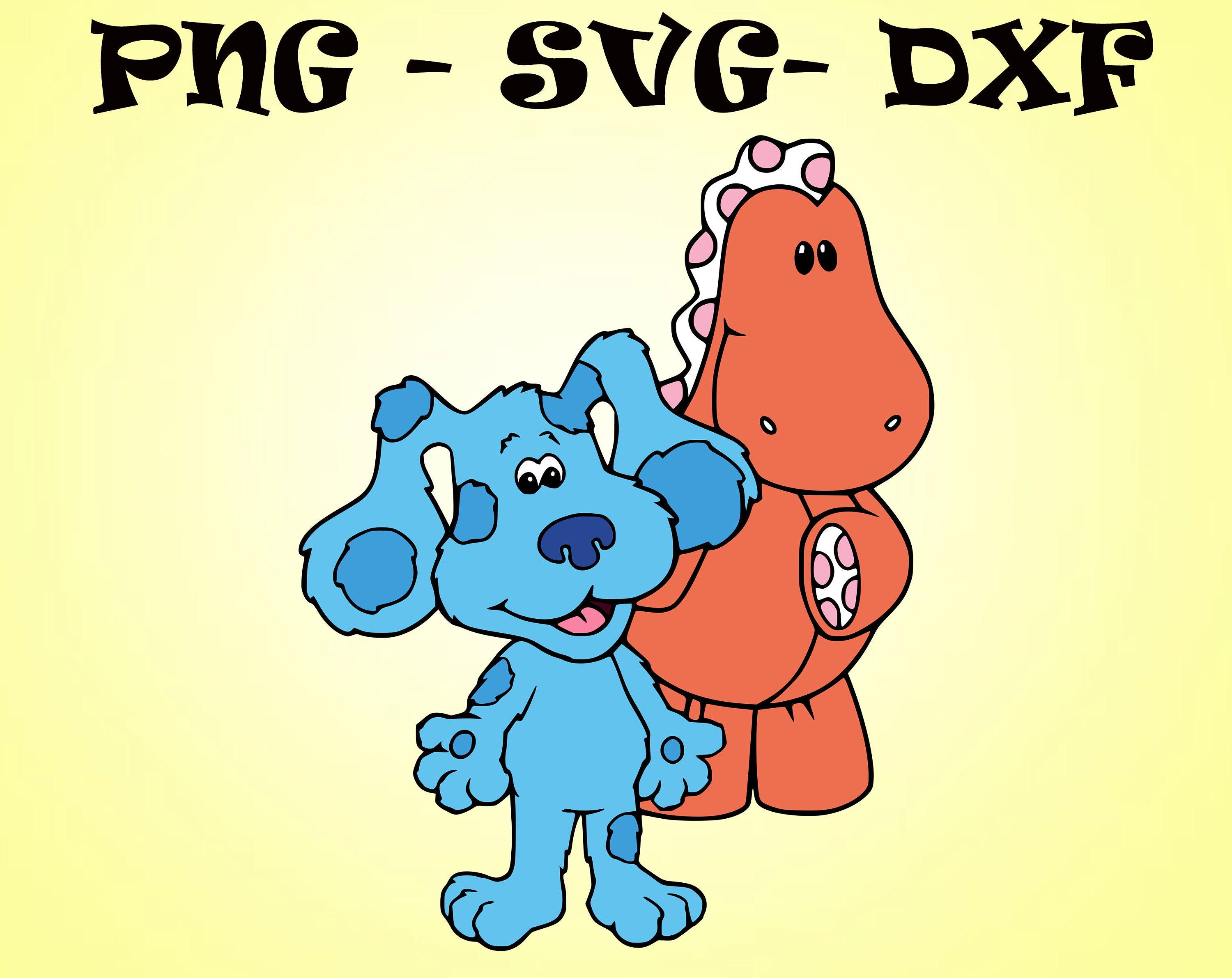 Download Blue and Dinosaur svg dxf png Blue's Clues svg digital | Etsy