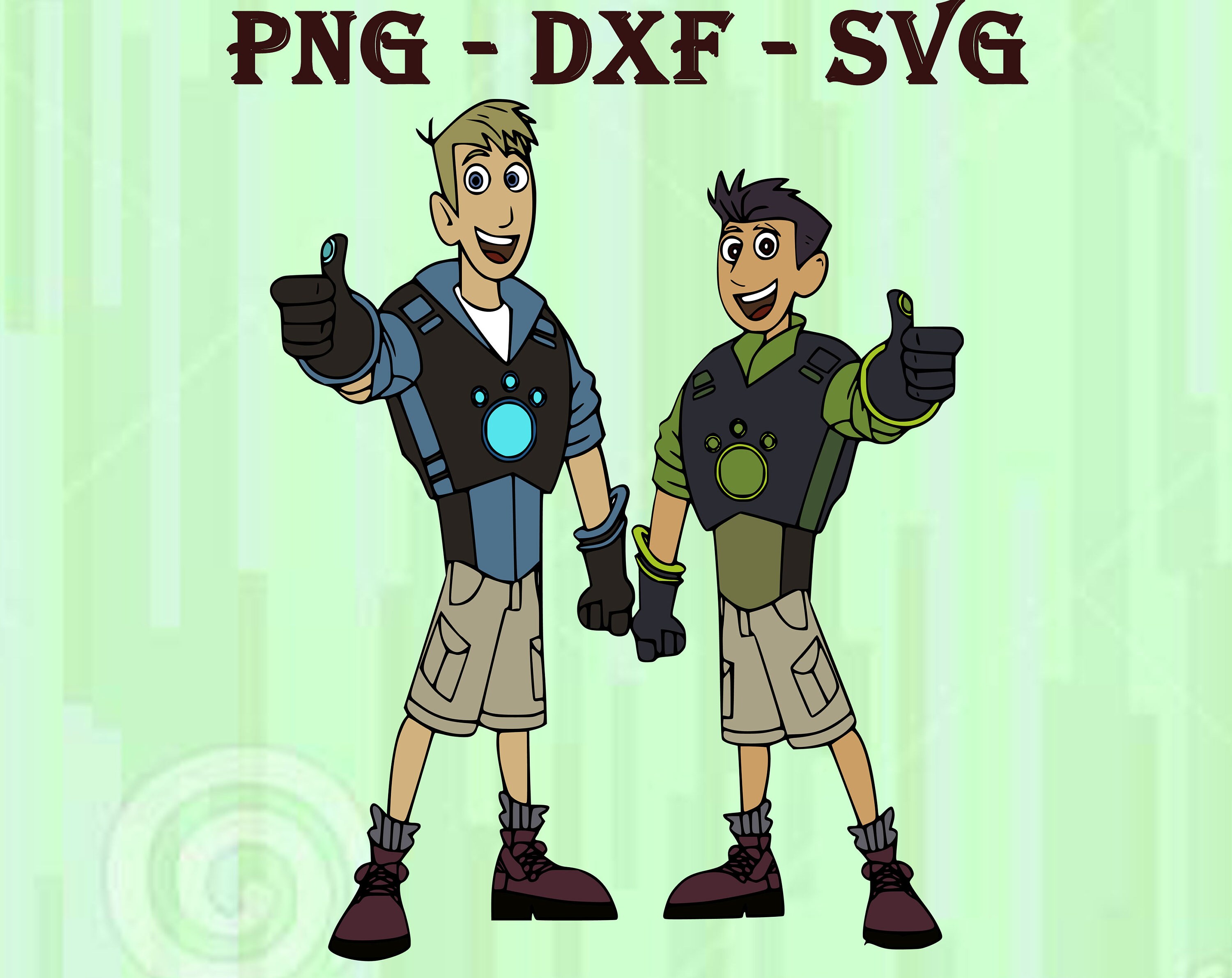 Kratts Brothers svg dxf png Wild Kratts svg numérique | Etsy