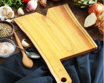 Handcrafted lemon wood cutting boards for serving