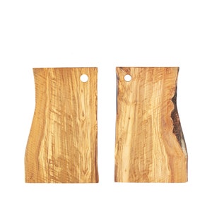 Olive wood cutting board with hole and handle image 5