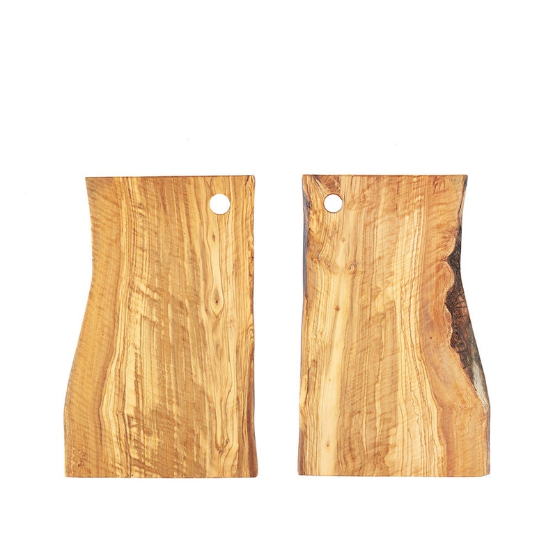 Olive wood cutting board with hole and handle image 5