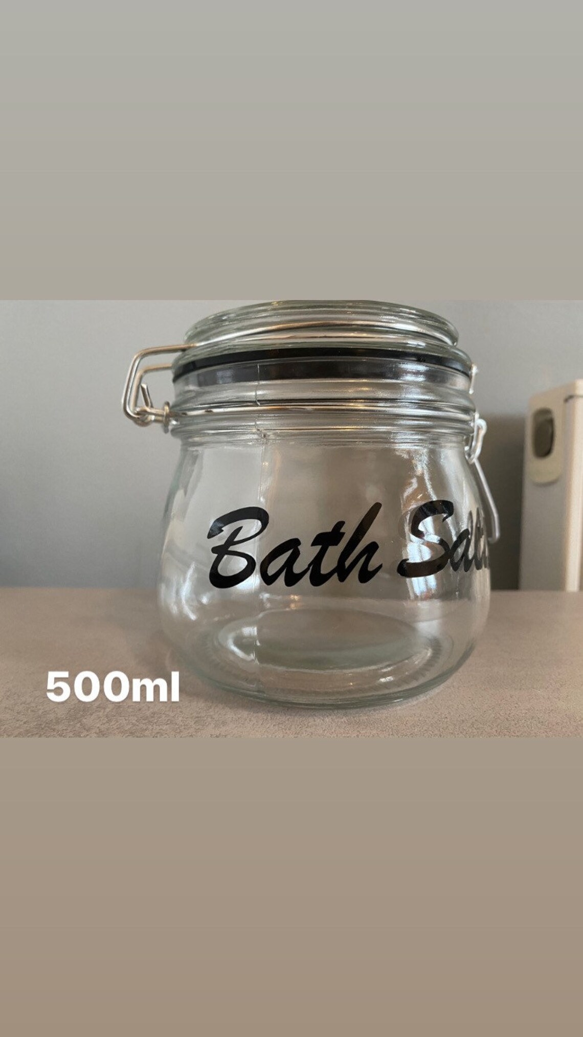 Glass Jar with custom labelling Etsy