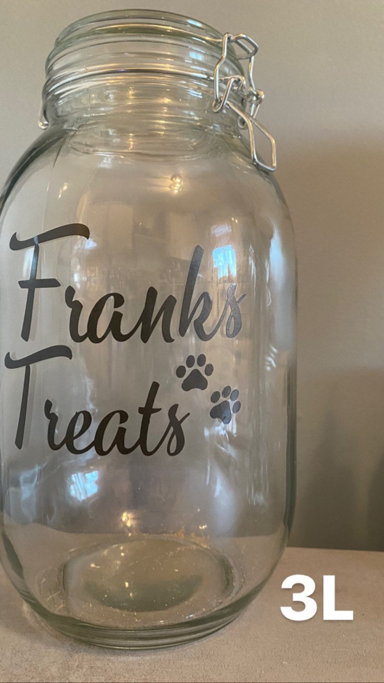 Glass Jar with custom labelling Etsy