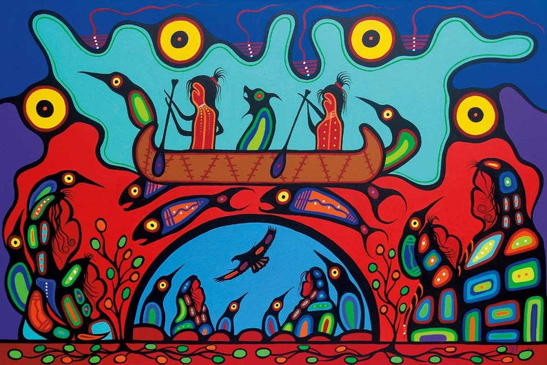 First Nation Art Print Indigenous Art Sacred Journey by Frank Polson