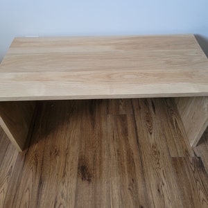 Waterfall Style White Oak Bench