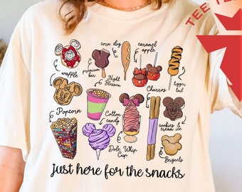 Disney Snack Goals Shirt, Comfort Colors® Tee, Just Here For The Snacks Shirt, Disney Lover Gift, Disney Vacation Shirt, Disney Epcot Shirt
