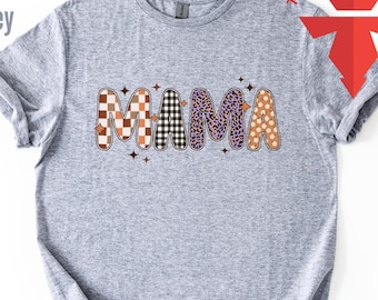 Camiseta de otoño para mamá, camisa con diseño a cuadros para mamá, camisa de estilo suave para mamá, camiseta de otoño para madre, regalo para mamá, regalo de Acción de Gracias para mamá
