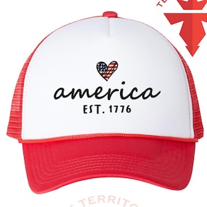 America Hat, 4th of July Hat, USA Flag Foam Hats, Unisex Foam Trucker Hat, Independence Day Hats, Patriotic USA Hat, Gift For Veteran