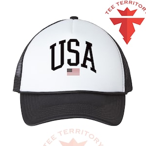 USA Flag Hat, 4th of July Hat, USA Flag Foam Hats, Retro Unisex Trucker Hat, Independence Day Hats, Patriotic USA Hat, Gift For Veteran