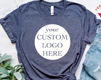 Custom Logo Tshirt, Custom Text Tshirt, Personalized T-shirt, Customizable Unisex Tee, Custom Printing T-shirts, Create Your Own, Bulk Shirt