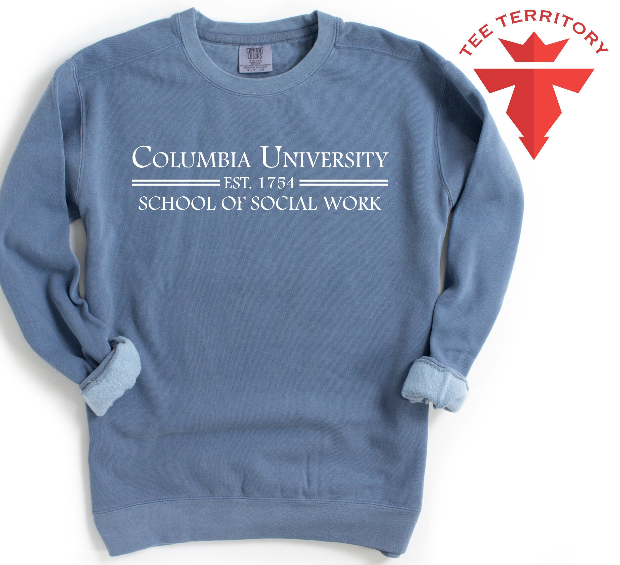 ★23SS★【COVERNAT】★Comfort Logo Varsity Sweatshir.t★ Covernat Unisex Small Authentic Logo Sweatshirt Blue