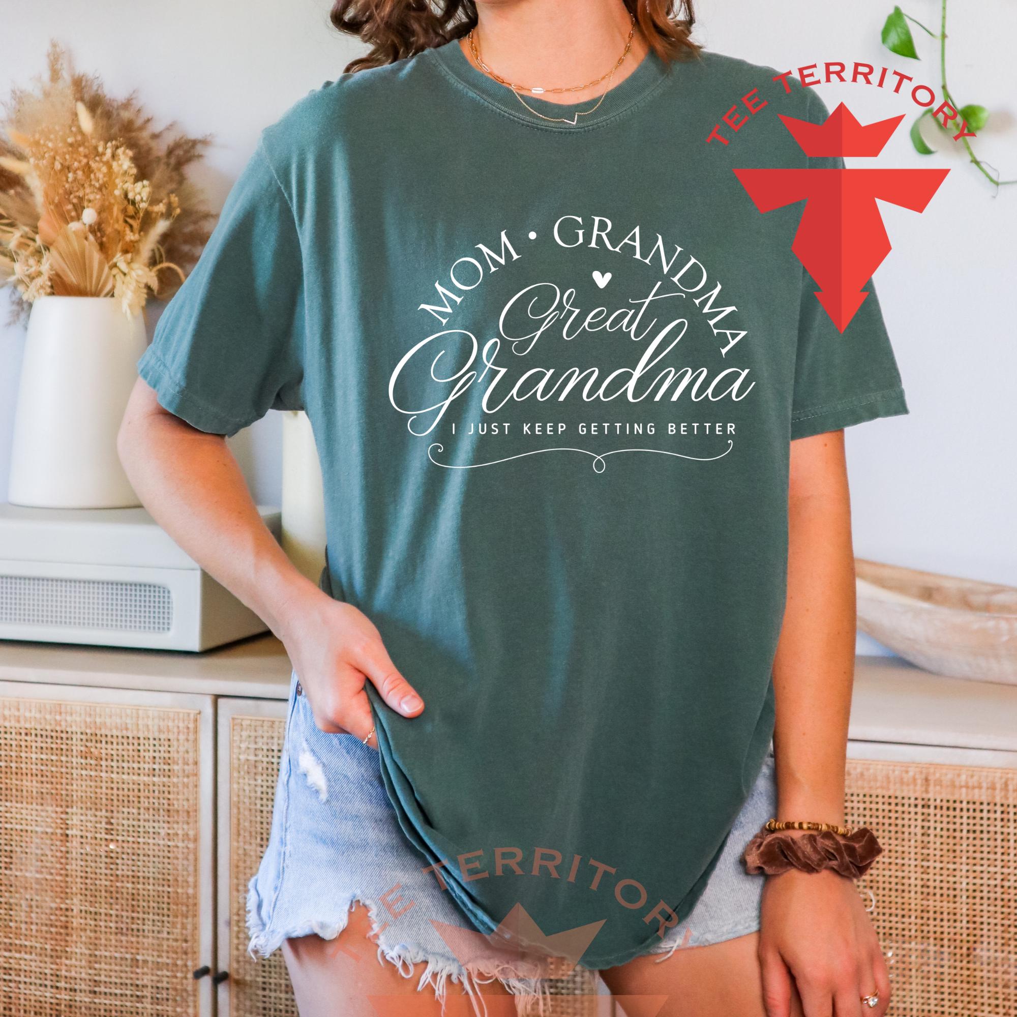 Mom Grandma Great Grandma Shirt, Comfort Colors Mother's Day Gift, Great Grandmother Tshirt, Gift Shirt for Gigi, Granny Xmas Gift Crewneck