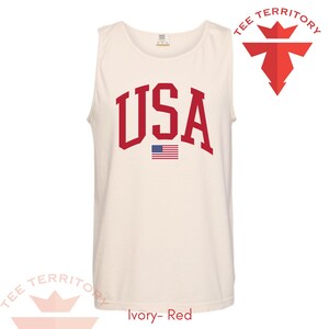 USA Comfort Colors Tank Top, Unisex USA Tank Top, Retro Style USA Tank Top, 4th of July Tank Top, Usa Flag Shirt, Usa Flag Tank Top, image 6