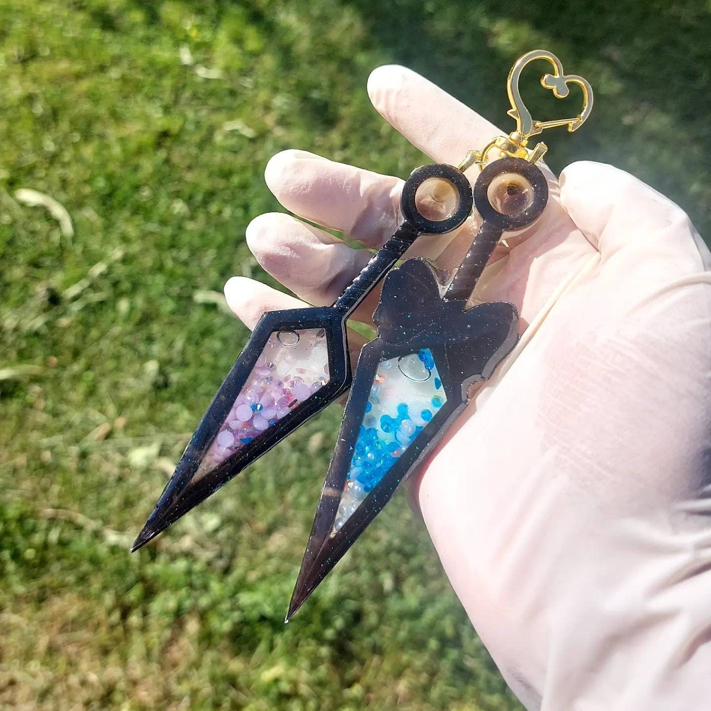Double mini kunai Keychain