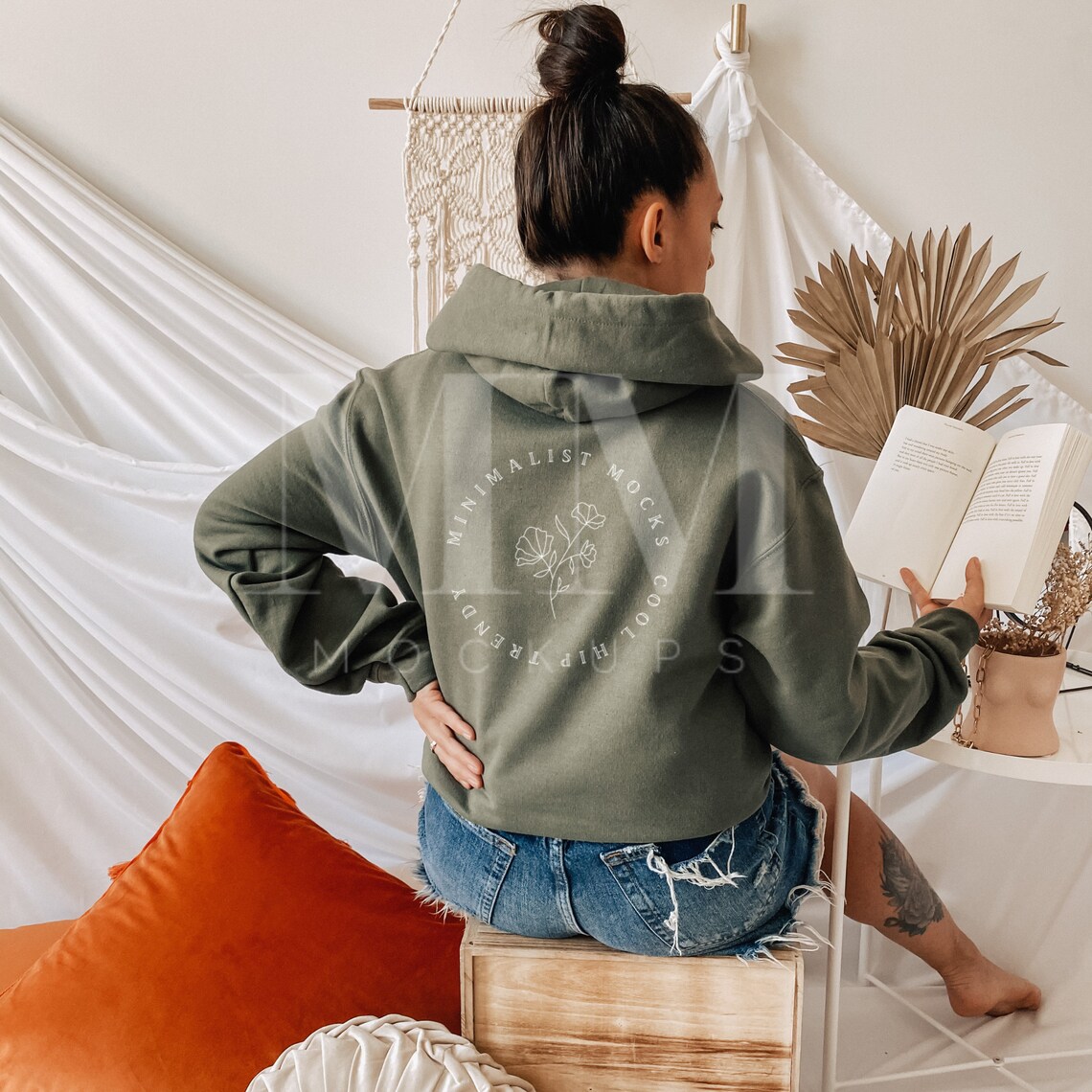Download Gildan 18500 mockup. Gildan military green back sweatshirt | Etsy